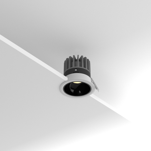 Round Downlight COB Darklight Recessed Flanged Φ: 75mm